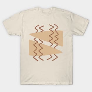 Contemporary Abstract  Wavy Lines Pastel  Minimalist   design T-Shirt